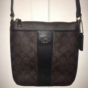 COACH NWT F52856 Crossbody Brown Black File Purse
